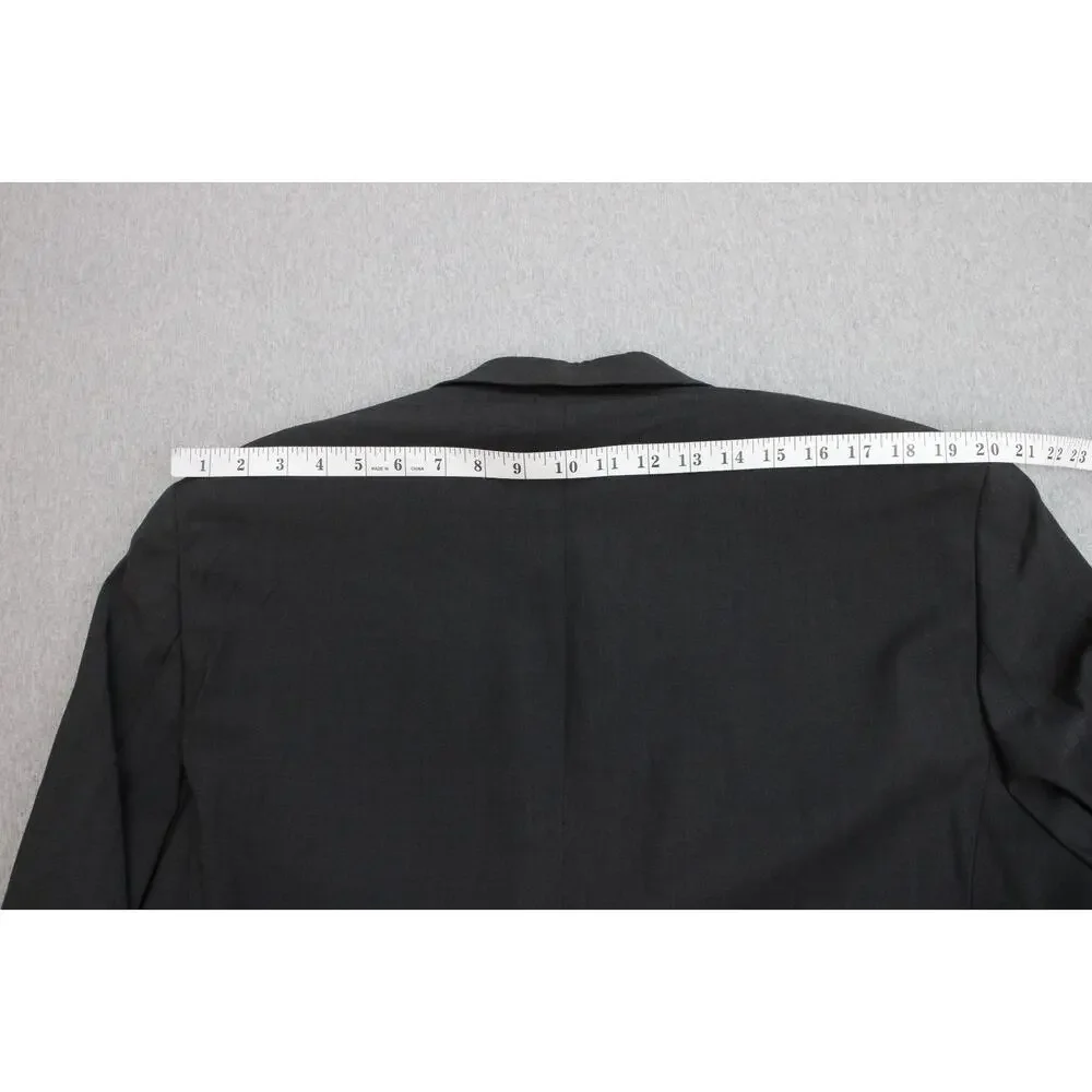 Calvin‎ Klein Blazer Mens Size 46R Gray Stretch Single Breasted Notch Lapel